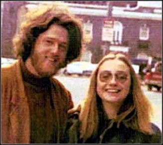 bill and hillary as hippies
